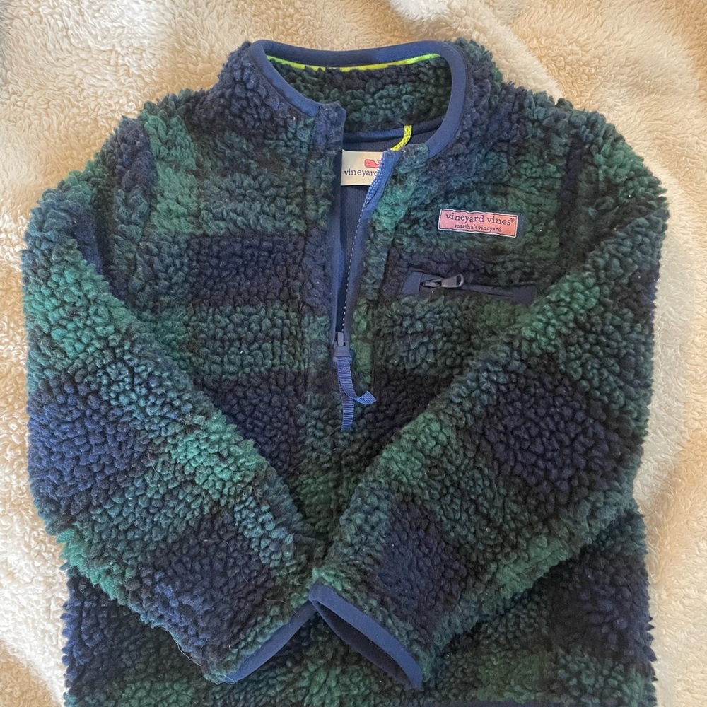 Vineyard Vines 2T Girls SuperShep Pullover in Blackwatch